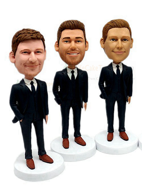 Groomsmen groomsmen bobble heads Custom bobbleheads for groomsmen 1-10 sets